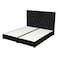 In House Granada Velvet Bed Frame - Single - 200x100 cm - Black