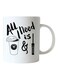 Spoil Your Wall All I Need Is Coffee &amp; Mascara Printed Coffee Mug White/Black