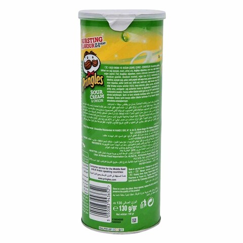 Pringles Sour Cream And Onion Flavour Chips - 130 gram