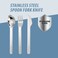 Eazy Kids Cutlery Set - Stainless Steel Spoon, Fork &amp; Knife with Silicone Case (Blue)