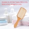 Generic-Wood Comb Hair Scalp Massage Comb Hairbrush Air Cushion Flat Square Comb Anti-static Hair Brush Salon Hair Styling Tools Red