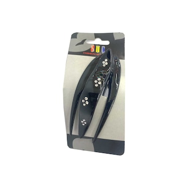 Salem Trading Center 9.6 cm Black Hair Claw With Stones