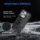MONOCARBON Forged Real Carbon Fiber case for iPhone 15 PRO cover [MagSafe Compatible] Military Grade - Matte Black