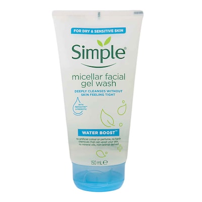 Simple Micellar Face Gel Wash 150Ml