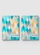 Lowha Spiral Notebook With 60 Sheets And Hard Paper Covers With Seamlesss Rhombuses Design, For Jotting Notes And Reminders, For Work, University, School