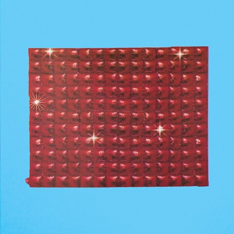 Italo Square Shaped Quilt Foil Balloon Red