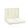 In House Berlin Velvet Bed Frame - Queen - 200x140 cm - Ivory