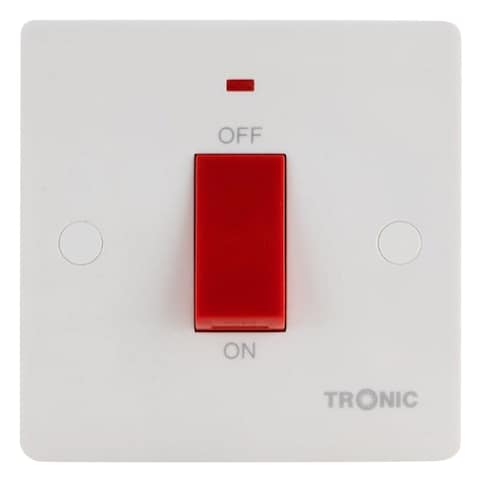 Tronic TRK-5145 Neon Slim DP Switch 45Amps White/Red