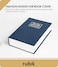 Rubik Book Safe With Key Lock, Home Dictionary Diversion Secret Book Metal Safe Lock Box, 26.7 x 20 x 6.5cm - Navy Blue Large