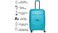 Rower Hard Shell Suitcase Trolley Luggage Set of 4, Lightweight, Expandable, Anti-theft Zip, Spinner Wheels &amp; TSA Combination Lock, Trolley Bags and 1 Cosmetic Bag (20/24/28/14 Inches) (Turquoise)
