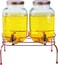 Orchid Dual 4 Litre Beverage Glass Dispenser With Stand