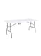 Portable Folding Table White 74x74x183cm