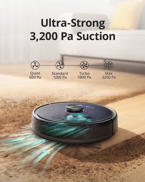 Eufy RoboVac L35 Hybrid+ Robot Vacuum Cleaner Advanced App Control T2182K11 Black