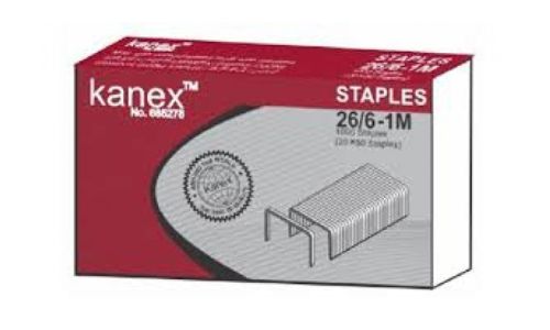 Kanex Stapler Pin - 26/6, 1M, 1000 Pins (Box Of 10)