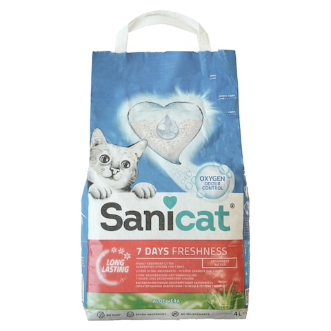 Sanicat 7 Days Freshness Aloe Vera Absorbent Litter 4L