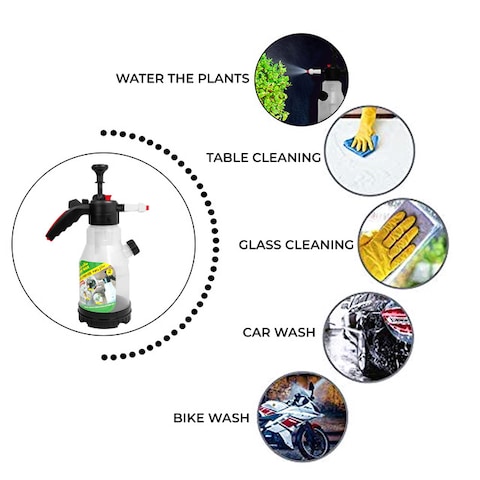 2L Water Spray Bottle For Car Wash And Window Cleaning, Air Compressing Sprayer Bottle