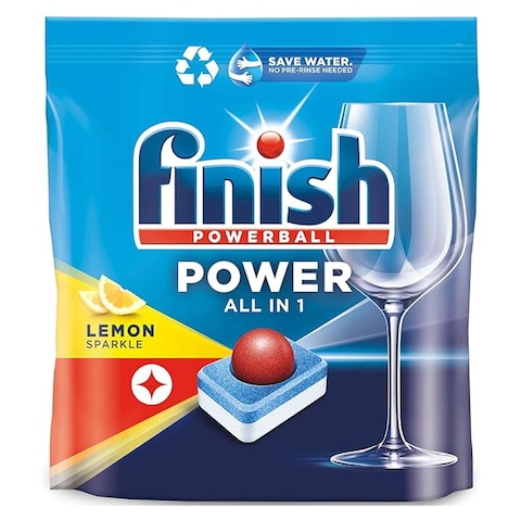 Buy Finish Powerball Dishwasher Tablets with Lemon Scent - 20 Tablets in Egypt