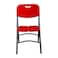 كرسي بلاستيك مينترا بهيكل معدني قابل للطي - أحمر