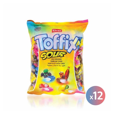 Toffix Sour Filled Chewy Candy - 40 gram - 12 Pieces