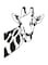 Spoil Your Wall Giraffe Wall Sticker Black 76x100cm