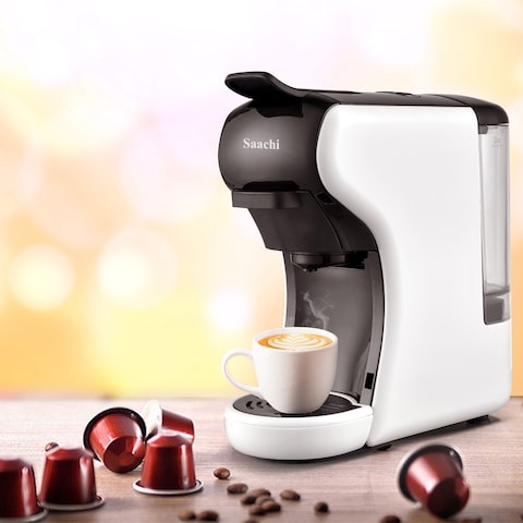 Saachi Multi-Capsule Coffee Machine NL-COF-7058C-WH With 19 Bar Automatic Steam Pressure Pump