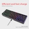 HXSJ 61 KEYS WIRELESS GAMING DUAL MODE BACKLIGHT MECHANICAL FEEL MEMBRANE KEYBOARD (L500 Black)