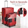 TACH Connectable 2 Pcs Luggage Set   20" &amp; 28" Spinner Luggage with TSA Locks   Hard Shell  Patented Built-In Connecting System Easily Links 6 Bags - Wine Red