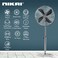 Nikai Stand Fan with full metal body for home cooling ,16-inch, 60W, 4 metal blades Pedestal Fan,NPF169CMX - Silver