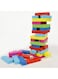 Sharpdo 48-Piece Wooden Coloured Tumbling Tower Toys With Dices 10X10X10cm