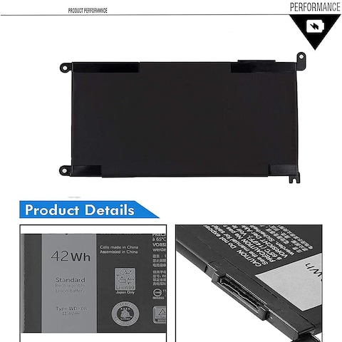 Replacement Laptop Battery for Dell Inspiron 42WH WDXOR 13 7378 13 5000 5378 5368 15 7579 5567 5568 5578 7570 7569 Inspiron 5000 7000 17 5000 Series
