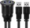 Dual-port USB3.0 Dashboard Extension Cable Dual USB 3.0 Extension Dash Flush Mount Dashboard Panel For Car Boat Motorcycle - 1METER