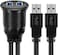 Dual-port USB3.0 Dashboard Extension Cable Dual USB 3.0 Extension Dash Flush Mount Dashboard Panel For Car Boat Motorcycle - 1METER