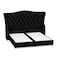 In House Taj Mahal Linen Bed Frame - Single - 200x120cm - Black