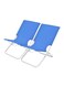 Generic 2-Piece Folding Beach Chair Set Blue/White 48X60X62Centimeter