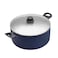 RAJ NONSTICK INDUCTION COOKING POT WITH GLASS LID 28 CM