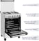 Super General Freestanding Gas-Cooker 4-Burner Full-Safety, Stainless-Steel Cooker, Gas Oven With Rotisserie, Thermostat, Auto-Ignition, Silver, 60 x 60 x 85 cm, SGC-601-FS, 1 Year Warranty