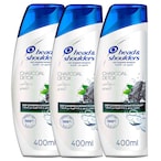 Buy Head  Shoulders Charcoal Detox Anti-Dandruff Shampoo 400ml Pack of 3 in UAE