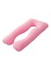 Generic U-Shaped Maternity Pillow Cotton Pink 80X120cm
