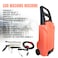 Car Washer 12V Portable High Pressure Cleaning Machine With Adjustable Water Gun, Brush, And Accessories For Car Care, Self Suction Washing Machine Water Pump