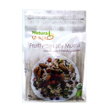 ناتشورال موسلي بالفواكه والمكسرات العضوية 400 غرام