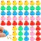 Ysesoai 50 Pcs Multicolor Mini Rubber Ducky Float Duck Baby Bath Toy, Shower Birthday Party Favors Gift (5 Colors)