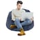In House Kempes Fur Bean Bag Chair - Medium - Blue