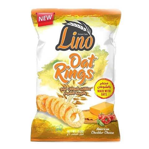 Buy Lino Oat Rings with Cheddar Cheese - 60 gm in Egypt