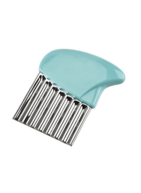 Sanbo-Wavy Cut Potato Slicer Green/Silver 11x8centimeter