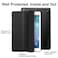 Moca Slim, Lightweight Apple iPad 9.7 inch PU Leather Folio Flip Cover (Black)