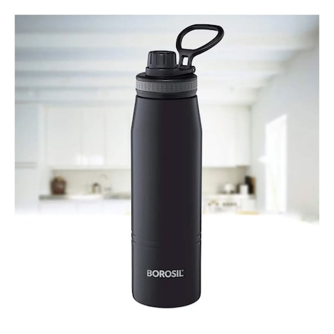 Borosil GoSport Vacuum Insulated Bottle Black 900ml