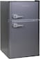 Hoover Top Mount Refrigerator - Light Retro Style, 121L Gross Capacity, Defrost, Mechanical Control, Interior Light, Silver - HTR-K121-S