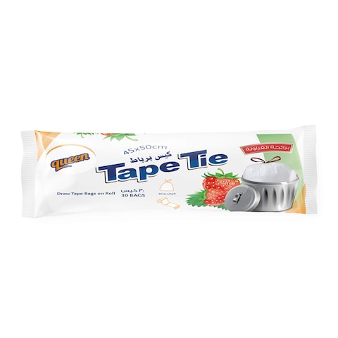 Queen Tape Tie Trash Bags - 45 x 50 Cm - 30 Bags