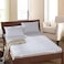 DEALS FOR LESS - White Mattress Protector Pad , Bed Cover King Size.