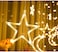 Generic 2.5 M Moon Star Curtain Lights LED String Lights For Holiday Wedding Party Decoration Lights 220V Eu Plug, White, Ssz205